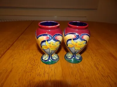 Buy OLD TUPTON WARE A LOVELY PAIR OF MINIATURE  VASE'S SIGNED BY JEANNIE McDOUGALL • 10£