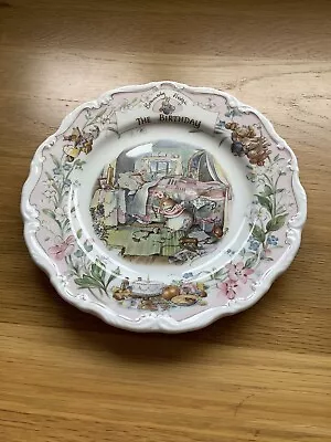 Buy Brambly Hedge Occasions  Plate  -  The  Birthday -  Royal Doulton • 4.99£