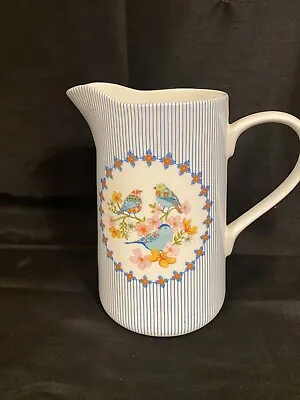 Buy Jersey Pottery Birds & Flowers Large Jug By Amanda Dilworth 21cm • 29.99£