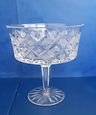 Buy Vintage Cut Crystal Glass Compote Bowl Or Pedestal Bon-Bon Dish • 10.50£