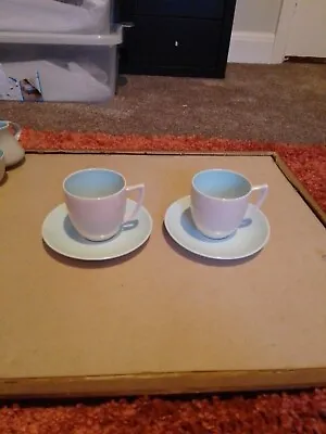 Buy Two Branksome Super Fine Twin Tone Cups And Saucers • 6£