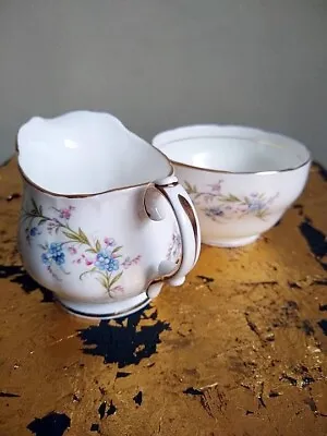 Buy Vintage Duchess China - Tranquility Design, Milk / Creamer Jug & Open Sugar Bowl • 25.99£