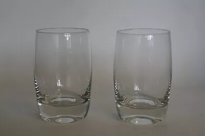 Buy PAIR Of Good Mid Century Swollen Tumblers With Concave Heavy Bases • 3.95£
