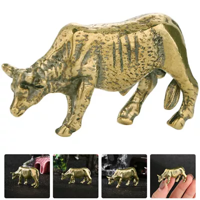 Buy Bull Statue Vintage Craft Ornaments Home Decorative Office Model • 8.99£
