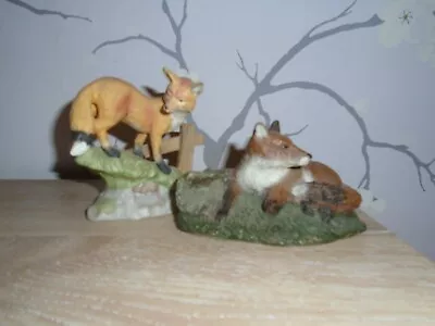 Buy 2 X CERAMIC RED FOXES • 4£
