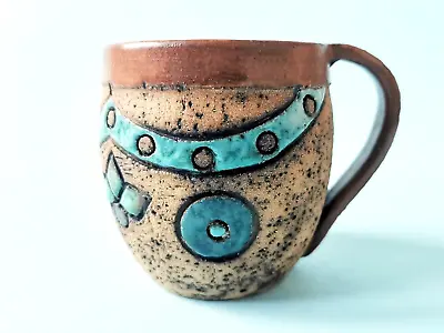 Buy Large Vintage Jordanian Nabateans Studio Pottery Raku Ceramic Mug Coffee Cup • 19.99£