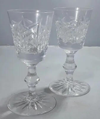 Buy  Rare Pair Of Edinburgh Crystal Highland Pattern Shot Liqueur Glasses Scotland  • 16£