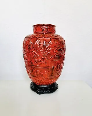 Buy Vintage Arners Pottery Cinnabar Urn Vase • 36.50£