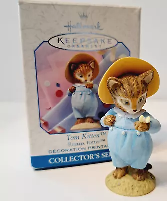 Buy 1999  Hallmark Beatrix Potter Series #4 Tom Kitten Porcelain Ornament In Box • 7.62£