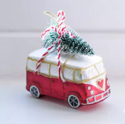 Buy VW Campervan / Camper Van Glass Christmas Tree Bauble / Decoration - BNWT • 3.99£