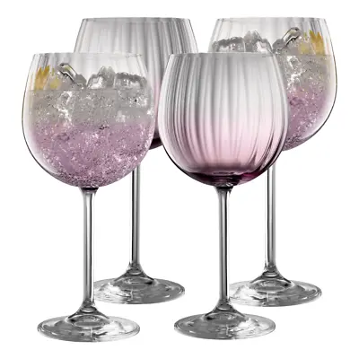 Buy Galway Crystal Erne Amethyst Set Of 4 Gin Glasses Brand New In Gift Boxes • 44.99£