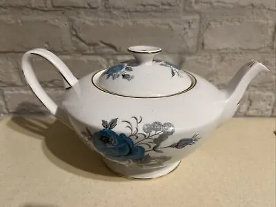 Buy Royal Standard Teapot Large English Bone China  Blue Floral. & Gilding Exc Con • 17£