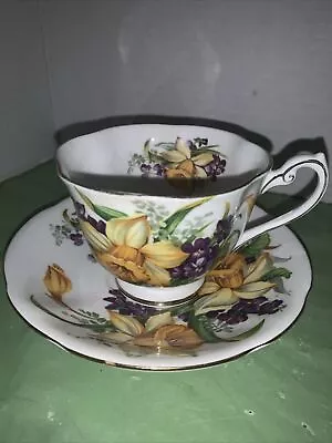 Buy Royal Standard Tea Cup And Saucer Woodland Wonder Floral Daffodil Violets Teacup • 26.56£
