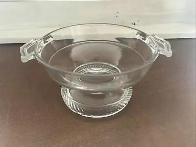 Buy Vintage Clear Glass Footed Handled 6  Bowl. Stands 3  Tall.  • 5.20£