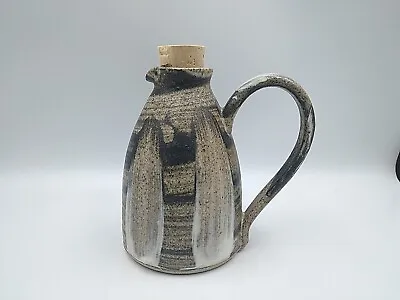 Buy Vintage Pottery Studio Jug Oil/Vinegar Stamped Hand Made • 10£