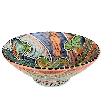 Buy PENZO Pottery Disney Mickey Mouse 7  Footed Bowl Handmade Painted In Zimbabwe • 62.34£