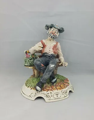 Buy Capodimonte Large Figurine Tramp On Bench • 125£