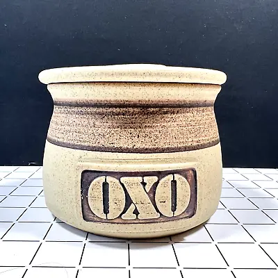 Buy Vintage Studio Pottery OXO Stoneware Lidded Jar Storage Pot Immaculate • 15£