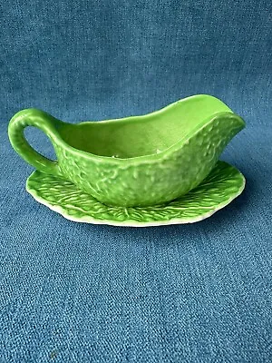 Buy Vintage Carlton Ware Small Green Novelty Leaf Sauce Boat/ Stand  -immaculate • 15£
