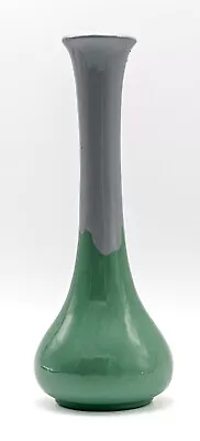 Buy Artist Pottery Vase Grey Green Monochrome Pear Shape European 20th Century • 20£
