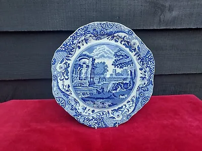 Buy Antique Blue & White Transferware Plate,  Blue Italian  Pattern, Spode, 19C • 10£