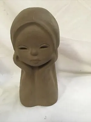 Buy Vintage Tekt Ussr Russian Pottery Ceramic Girl Holding Her Head • 65£