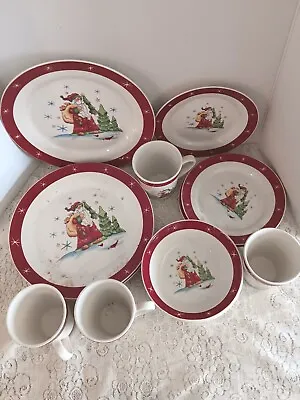 Buy Christmas Decorated Ceramics Plates 12 Pieces Consists Of Three Plates 10 And... • 45.32£
