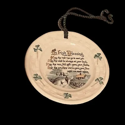 Buy Vintage Belleek An Irish Blessing Saying Small Decorative Hanging Plate • 24.90£