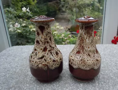 Buy Vintage Fosters Pottery Salt & Pepper Pot Shakers Honeycomb Glaze • 10£