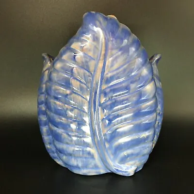 Buy Stangl Art Pottery American Terra Rose Blue Leaf 6 1/2” Vase 3442 • 18.96£