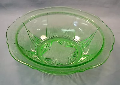 Buy Green Depression Glass Hazel Atlas Royal Lace Large 10  Fruit Bowl. • 28.72£