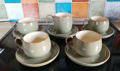 Buy Vintage Denby Stoneware Camelot Tea Cups And Saucers X4 + Milk Jug • 24.99£