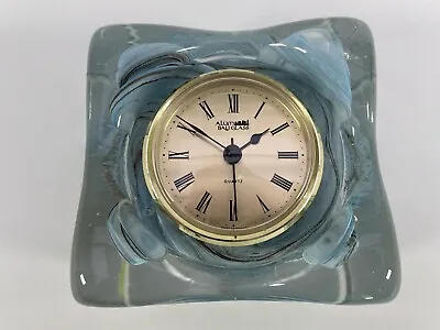 Buy Vintage Allum Bay Isle Of Wight Glass Desk Top Clock Paperweight • 32.99£
