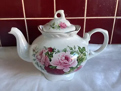 Buy Arthur Wood Staffordshire Beautiful Pink & Red Roses 2 Pint Teapot 6457 Unused • 22.95£