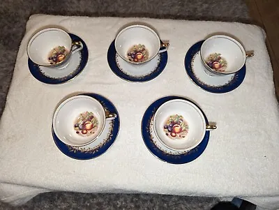 Buy Aynsley Cobalt Blue & Gold Rare Bone China Tea Set • 200£