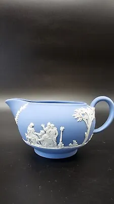 Buy Antique Vintage Wedgwood Adams Blue Cobalt Jasperware Neoclassical Pitcher Bowl • 15£