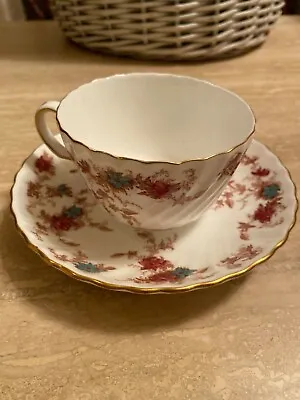 Buy MINTON S-376 ANCESTRAL BONE CHINA CUP&SAUCER FLORAL ENAMELED PATTERN ENGLAND Mom • 23.66£