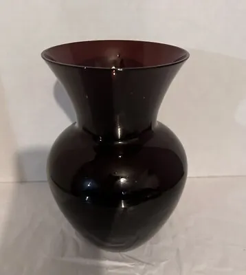 Buy Vintage Pilgrim Amethyst Purple Plum Depression Glass Vase 6.75” MCM • 26.85£