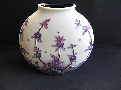 Buy Old Tupton Ware Lavender Flat Vase - Hand Painted • 23£