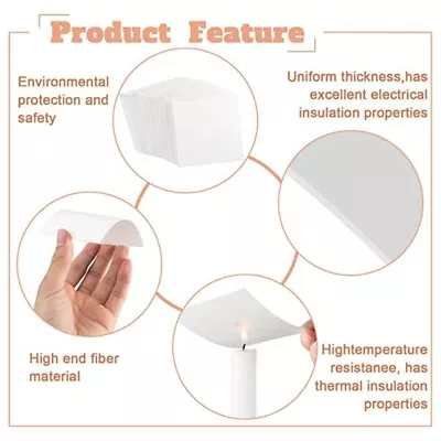 Buy Ceramic Fiber Paper Hot Melt Kiln Paper Square Shelf Paper Glass Fusing Paper • 9.06£