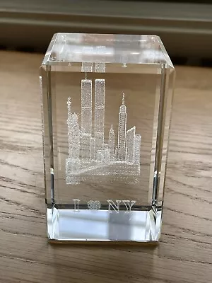 Buy 3D Laser Etched Crystal Art Glass Paperweight New York (NYC) • 10.99£