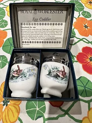 Buy Pair Of Royal Worcester Egg Coddlers - Original Box - V Good Condition. • 12£