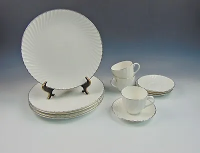 Buy 12pc Lot Of Royal Worcester China ENGAGEMENT Dinnerware Pieces Dinner,Cup,Saucer • 94.84£