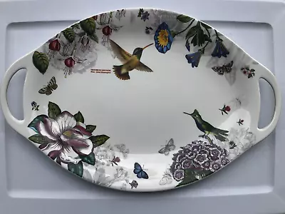 Buy Rare Portmeirion Botanic Hummingbird 18x12  Serving Platter Very Good Condition • 85.25£