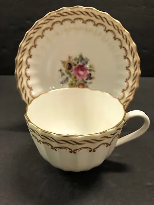 Buy Vintage Antique Royal Worcester Kempsey Floral English Tea Cup And Saucer Set • 23.97£