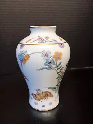 Buy Vintage MCM Haviland Limoges Golden Quail Pattern Porcelain Vase • 34.15£