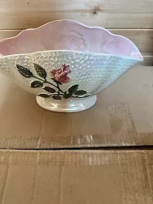 Buy Maling Pottery Vintage Lustre Ware Bowl Roses Pink White Green Newcastle  • 24£