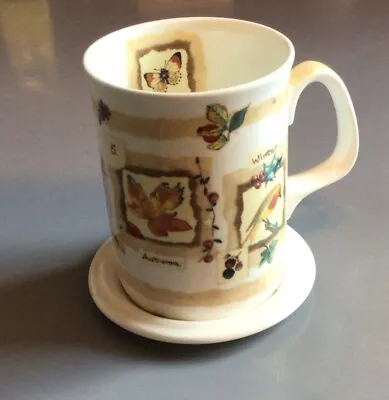 Buy Vintage Four Seasons Mug And Coaster Fine Bone China By Marks And Spencer • 4.99£