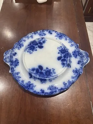 Buy RARE! Antique Pottery  Plate Dish   FLOW BLUE Transferware Blue • 39£