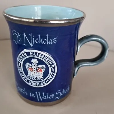 Buy Rumney Pottery Mug Queens Silver Jubilee 1977 St Nicholas Church Of Wales School • 3.99£